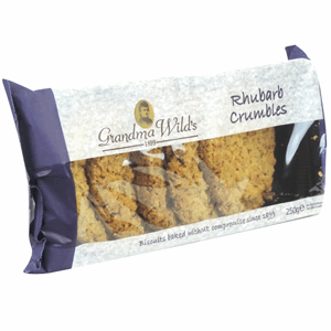 Grandma Wild's Rhubarb Crumble Biscuits 250g Image