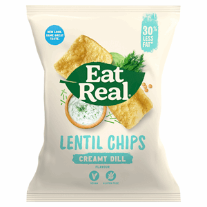 Eat Real Lentil Chips Creamy Dill Flavour 40g Image