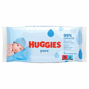Huggies Pure Baby Wipes - 1 Pack of 56 Wipes Image