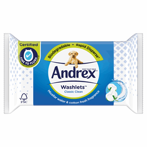 Andrex Classic Clean Washlets Single Pack (40 Sheets) Image