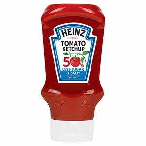 Heinz 50% Less Sugar & Salt Tomato Ketchup 435g Image