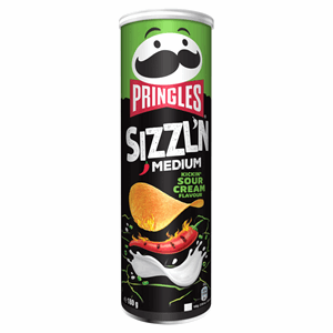 Pringles Sizzl'n Spicy Sour Cream 180g Image