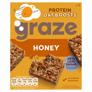 Graze Oat Boosts Honey & Oat 4x30g Image