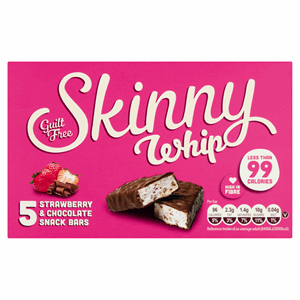 Skinny Whip Strawberry & Chocolate Snack Bars 5 x 25g Image