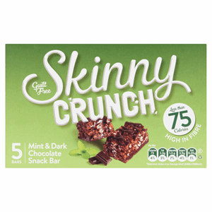 Skinny Crunch Mint & Dark Chocolate Snack Bar 5 x 19g Image