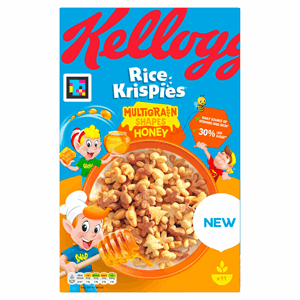 Kelloggs Rice Krispies Multigrain Shapes Honey 350g Image