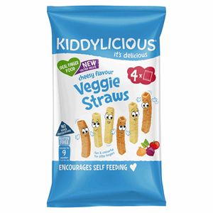 Kiddylicious Cheesy Veggie Straws 4x12g (48g) Image