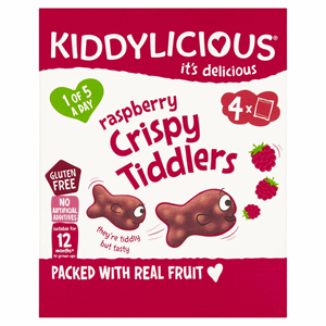 Kiddylicious Raspberry Crispy Tiddlers 4x12g (48g) Image