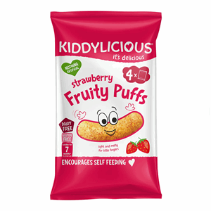Kiddylicious Strawberry Fruity Puffs 4x10g (40g) Image