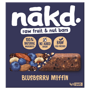 Nakd Raw Blueberry Muffin Bars 4x35g Image