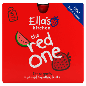 Ella'S Kitchen Organic The Red One Squished Smoothie Fruits 5 X 90g Image