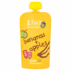 Ella's Kitchen Organic Bananas and Apples Baby Pouch 4+ Months 120g Image