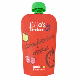 Ella's Kitchen Organic Strawberries and Apples Baby Pouch 4+ Months 120g Image