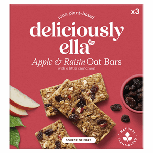 Deliciously Ella Apple & Raisin Oat bars 3x50g Image