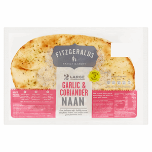 Fitzgeralds Large Naan Garlic & Coriander 2s Image