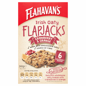 Flahavan's Irish Oaty Flapjacks Cranberry & Orange 6 x 40g Image