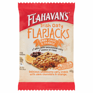 Flahavan's Irish Oaty Flapjacks Dark Choc & Orange 40g Image