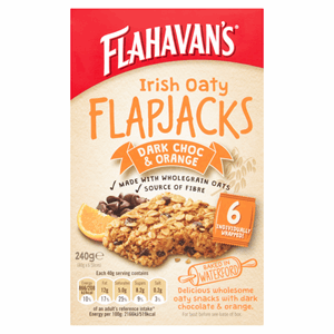 Flahavan's Irish Oaty Flapjacks Dark Choc & Orange 6 x 40g Image