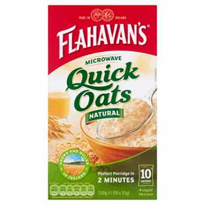 Flahavan's Microwave Quick Oats Natural 10 x 35g (350g) Image