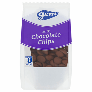 Gem Milk Chocolate Chips 100g Image