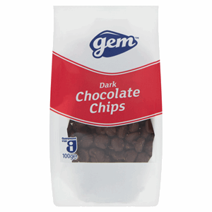 Gem Dark Chocolate Chips 100g Image