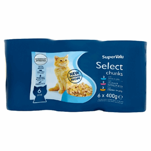 SuperValu Select Chunks Variety Cat Food Cans 6 Pack (400 g) Image