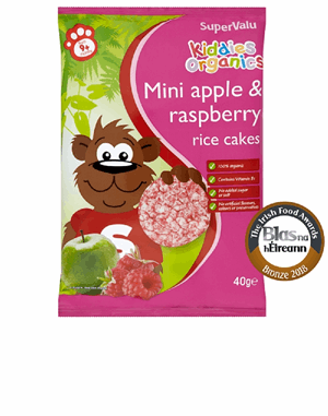 SuperValu Mini Apple & Raspberry Rice Cakes 9+ Months (40 g) Image