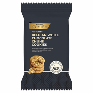 SuperValu Signature Tastes All Butter Belgian White Chocolate Chunk Cookies 200g Image