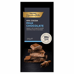 Signature Tastes 40% Cocoa Milk Chocolate Bar 100g Image