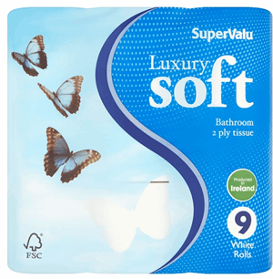 SuperValu Luxury Bathroom Tissue 9 Roll (9 Roll) Image