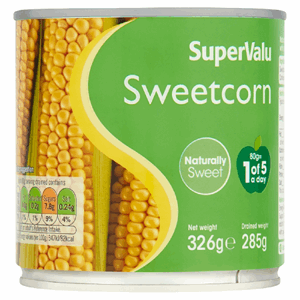 SuperValu Sweetcorn With Added Salt 326g Image
