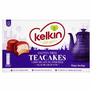 Kelkin Gluten Free Teacakes Chocolate Flavoured 6 x 25g Image