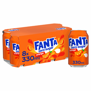 Fanta Orange Zero 8x330ml Image