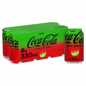 Coca-Cola Zero Sugar Lime 8 x 330ml Image
