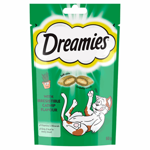 Dreamies Cat Treat Biscuits with Irresistible Catnip Flavour 60g Image