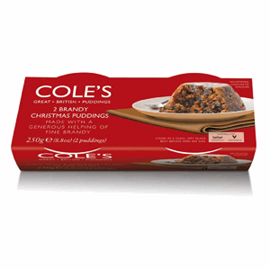 Cole's Brandy Christmas Pudding Twin Pack  2 X 125g Image