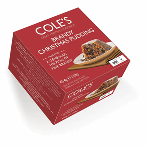 Coles Brandy Christmas Pudding 454g Image