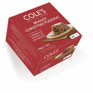 Coles Brandy Christmas Pudding 908g Image