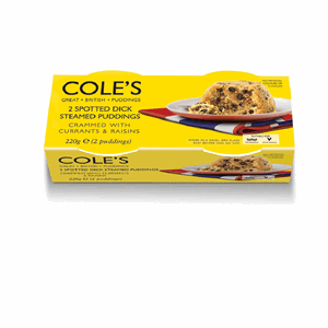 Coles Spotted Dick Steamed Pudding 2 x 110g Image
