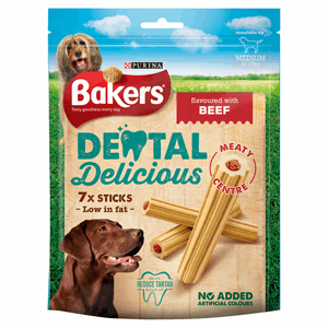 Bakers Dental Delicious Medium Dog Treat Beef 200g Image