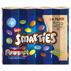 Smarties Milk Chocolate Tube Multipack 4x34g (136g) Image