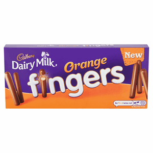 Cadbury Dairy Milk Orange Fingers Chocolate Biscuits 114g Image