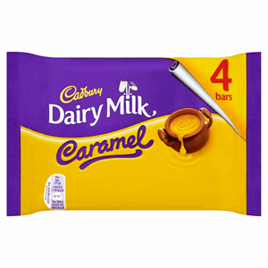 Cadbury Dairy Milk Caramel Chocolate Bar 4 Pack 148g Image