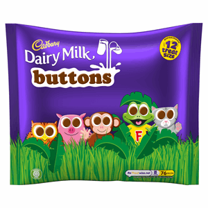 Cadbury Dairy Milk Buttons Chocolate 12 Treatsize Bags 170g Image
