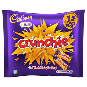 Cadbury Crunchie Chocolate 12 Treatsize Bars 210g Image