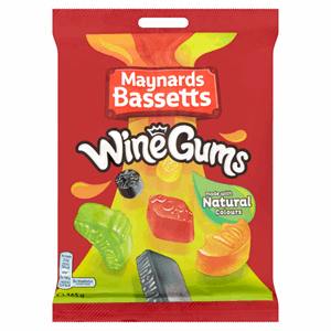 Maynards Bassetts Wine Gums Sweets Bag 165g Image