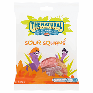 Natural Confectionery Sour Squirms 160g Image