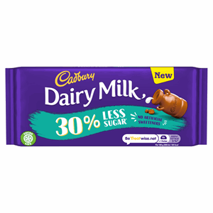 Cadbury Dairy Milk 30% Less Sugar Chocolate Bar 85g Image