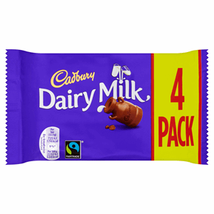 Cadbury Dairy Milk Chocolate Bar 4 Pack 130g Image