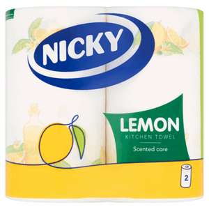 Nicky Kitchen Towels Lemon 2pk Image